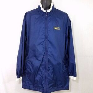 Nike Windbreaker Jacket Vintage 90s Full Zip Racer Racing Stripe Oversize Mens